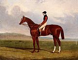 Elis, A Chestnut Racehorse With John Day Up Waering The Colours Of Lord Lichfield, A Racehorse Beynd